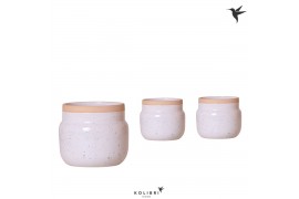 Keramische pot Kolibri Home Vintage bowl white