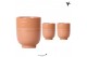 Keramische pot Kolibri home Glazed cognac 