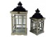 Decoration material Grey lantern metal/wood 54cm 