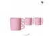 Keramische pot Kolibri Home Happy mug pink 9cm 