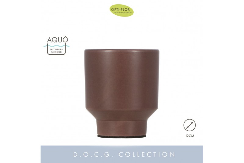 Keramische pot Emilia Brown 12 cm Aquo 1 bl. 