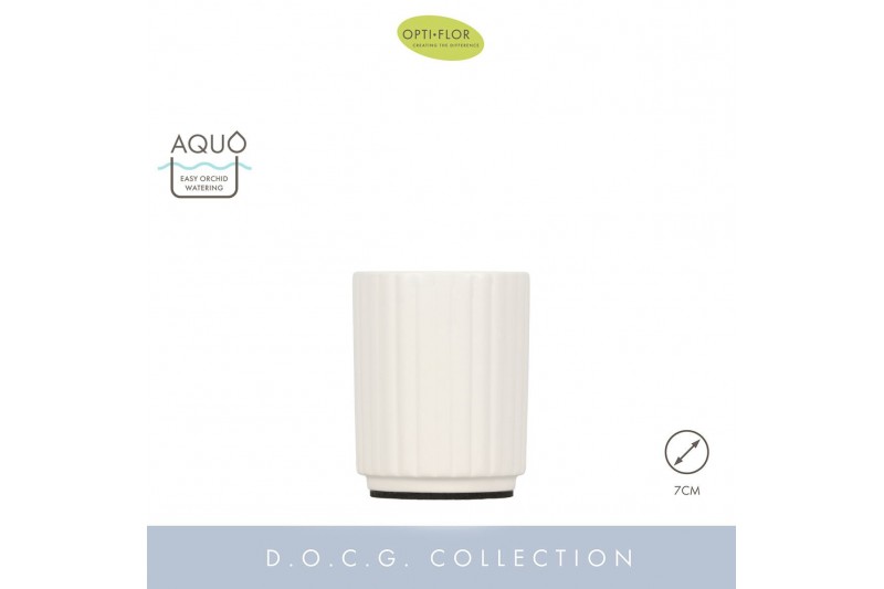 Keramische pot Molise White Aquo - 7cm Keramische pot Molise White Aquo - 7cm