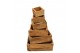 Decoration material set blanco kisten naturel (set van 6) 