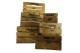 Decoration material set Holland kisten naturel (set van 6) 