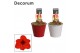 Hippeastrum rood 2 knop decorum in ompot zara LOVE 