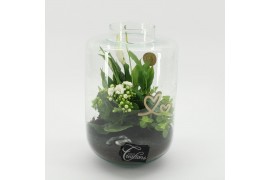 Arrangementen kamerplanten MDCR-2532W Moederdag creatie terrarium 3 pp