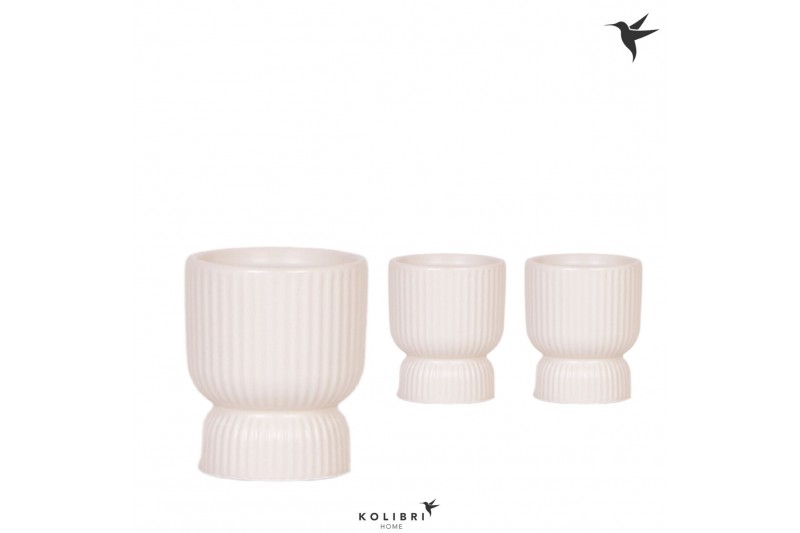 Keramische pot Kolibri Home Diabolo pot travertine Keramische pot Kolibri Home Diabolo pot travertine