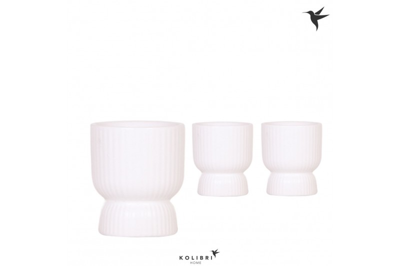 Keramische pot Kolibri Home Diabolo pot white Keramische pot Kolibri Home Diabolo pot white