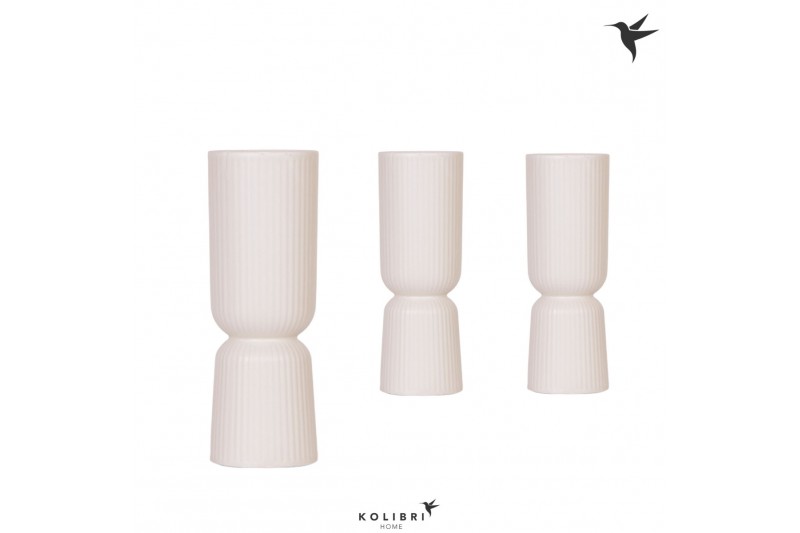 Keramische pot Kolibri Home Diabolo travertine fall 