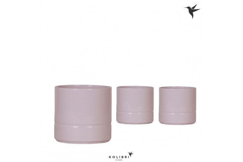 Keramische pot Kolibri Home Pastel pot pink 12 cm 