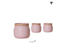 Keramische pot Kolibri Home Vintage Bowl pot pink 12 cm