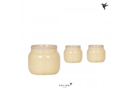 Keramische pot Kolibri Home Vintage Bowl pot khaki 9 cm