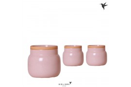 Keramische pot Kolibri Home Vintage Bowl pot pink 9 cm