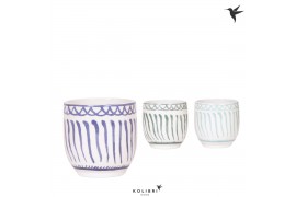 Keramische pot Kolibri Home Granada pot blue mix 9 cm