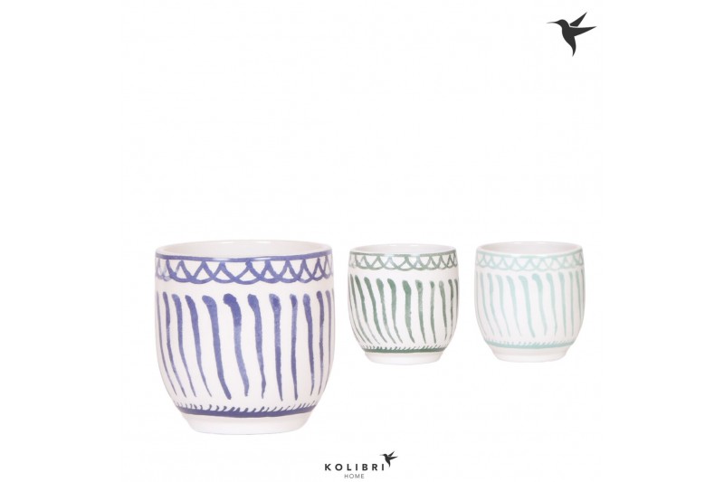 Keramische pot Kolibri Home Granada pot blue mix 9 cm 