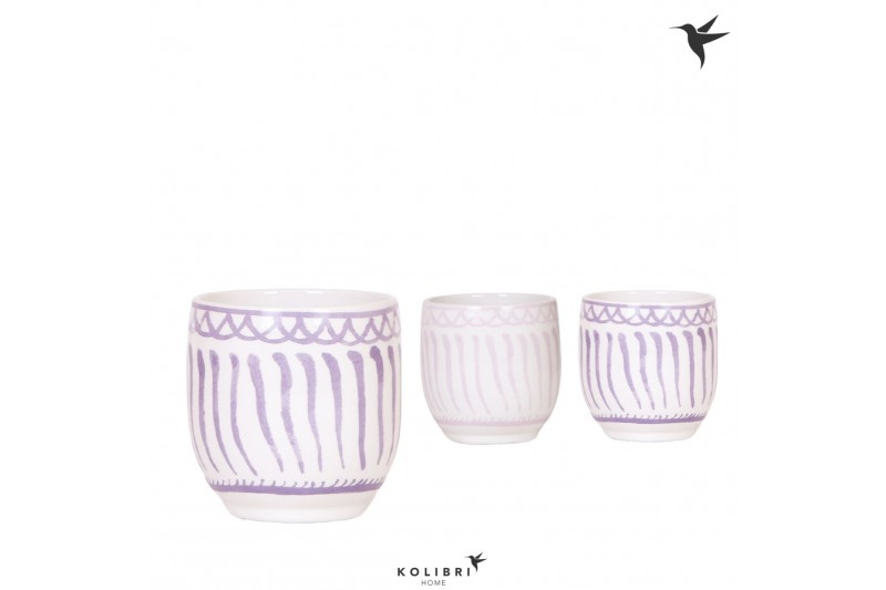 Keramische pot Kolibri Home Granada pot lila mix 9 cm 