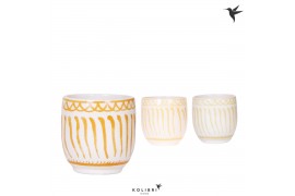 Keramische pot Kolibri Home Granada pot yellow mix 9 cm