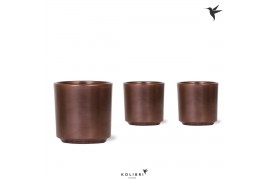 Keramische pot Kolibri Home Simplicity pot copper 9 cm