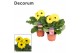 Gerbera belicht geel decorum met hoes 