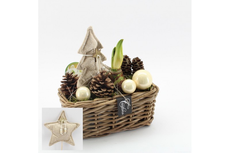 Arrangementen hippeastrum HICR-2525W Kerst Amaryllis 1 pp Arrangementen hippeastrum HICR-2525W Kerst Amaryllis 1 pp