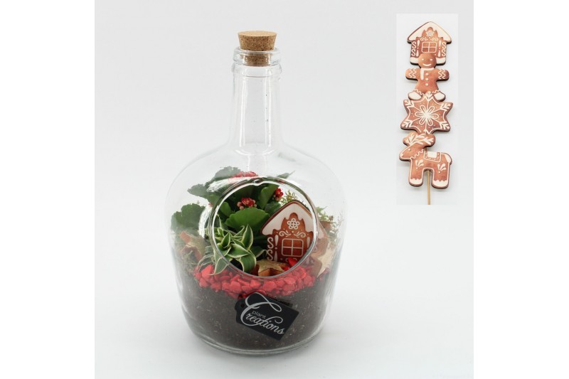 Arrangementen kerst XMAS-25210 Kerst creatie terrarium 2 pp Arrangementen kerst XMAS-25210 Kerst creatie terrarium 2 pp