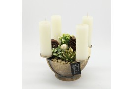 Arrangementen kerst ADV-2521W Advent creatie 3 pp
