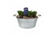 Arrangementen hyacinthus 10pp - Blauw - Zink rond groot 
