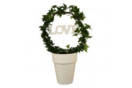 Hedera helix groen Hedera boog+love in keramiek45 - 49  cm 9 pp