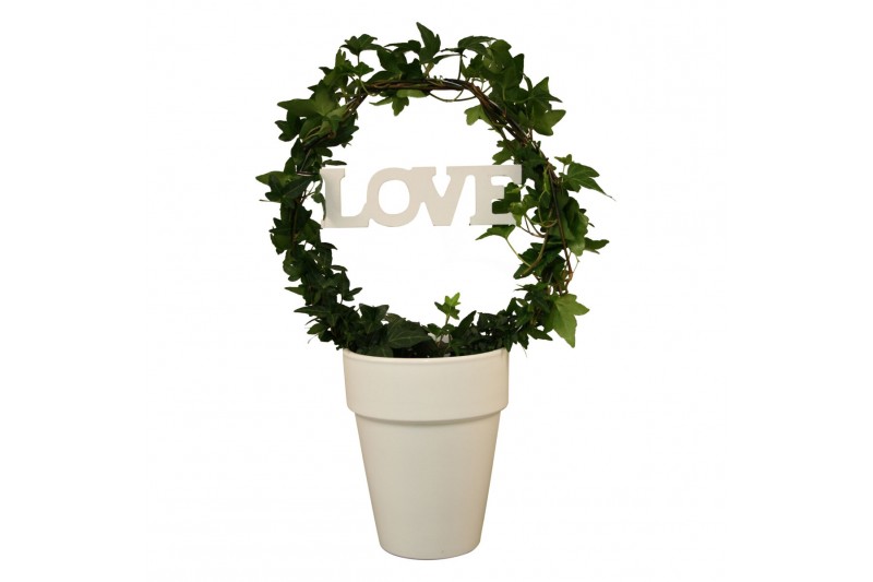 Hedera helix groen Hedera boog+love in keramiek45 - 49  cm 9 pp 