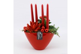 Arrangementen kerst ADV-2515R Advent creatie 3 pp