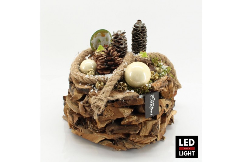 Arrangementen hippeastrum HICR-2524WLED Kerst Amaryllis 2 pp 