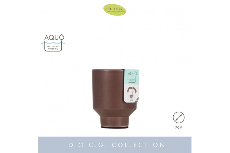 Keramische pot Emilia Brown 7 cm Aquo300 gram 