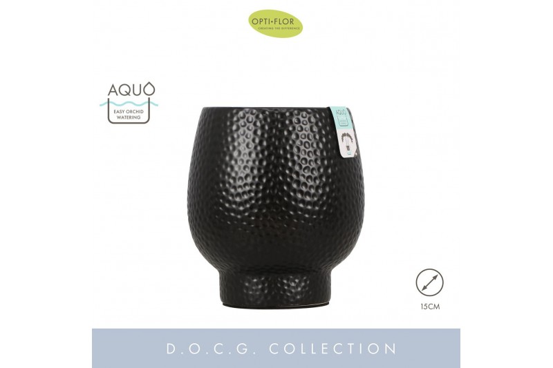 Keramische pot Abruzzo Black 15 cm Aquo2000 gram 