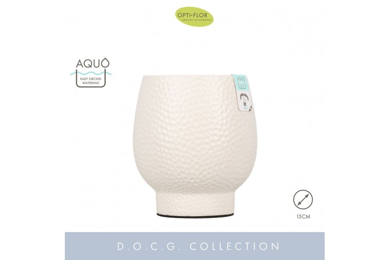 Keramische pot Abruzzo White 15 cm Aquo 2000 gram 