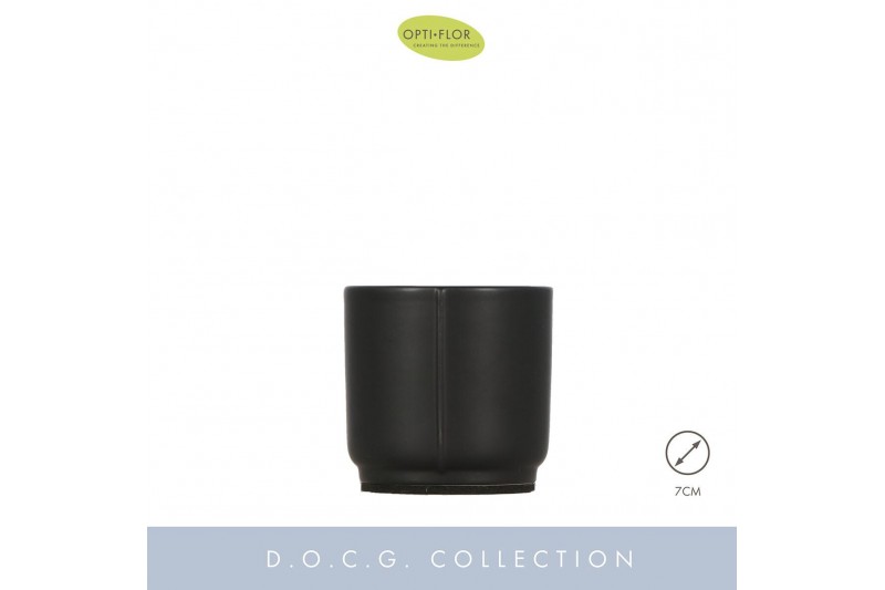Keramische pot Lazio Black 7 cm 200 gram 