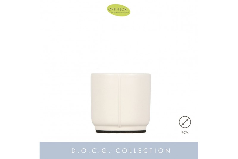 Keramische pot Lazio White 9 cm 350 gram 