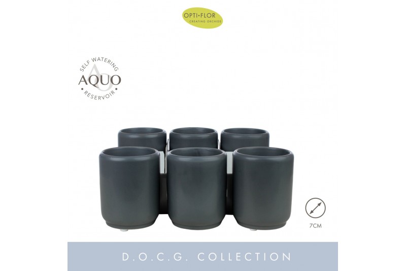 Keramische pot Veneto Antracite 7 cm Aquo 250 