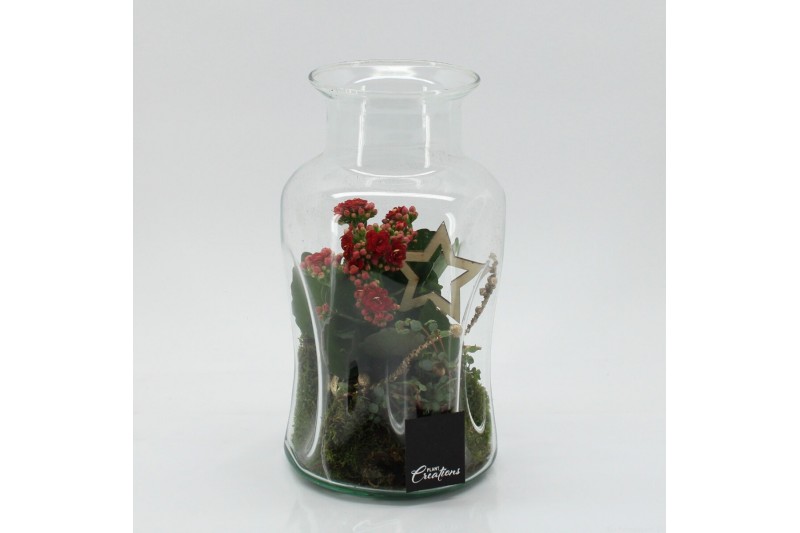 Arrangementen kerst XMAS-25227 Kerst creatie terrarium 2 pp 