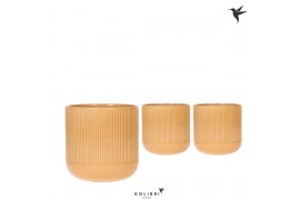 Keramische pot Kolibri Home Flare pot ocher