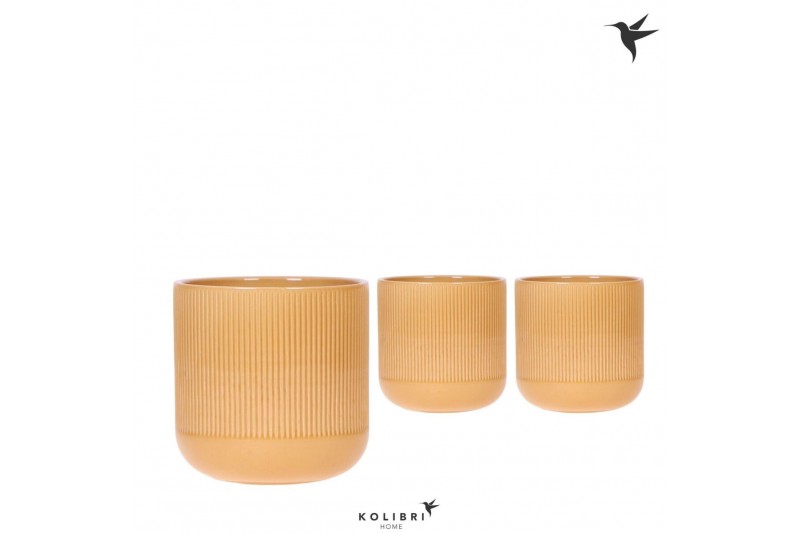 Keramische pot Kolibri Home Flare pot ocher 