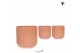 Keramische pot Kolibri Home Flare pot cognac 