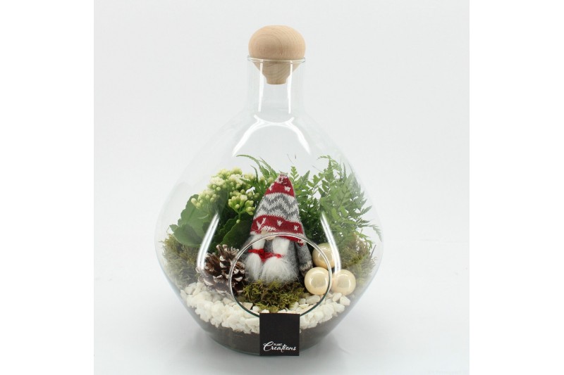 Arrangementen kerst XMAS-25241 Kerst creatie terrarium 2 pp 