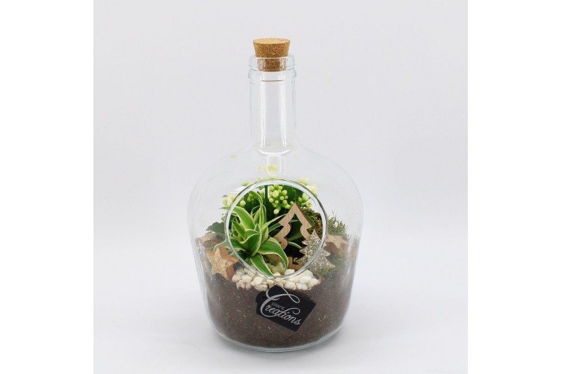 Arrangementen kerst XMAS-25211 Kerst creatie terrarium 2 pp 