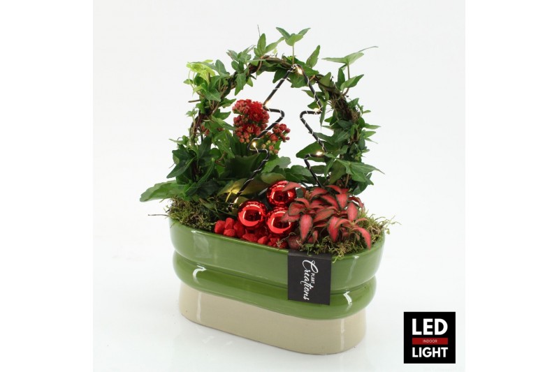 Arrangementen kerst XMAS-25286LED Kerst creatie 3 pp 