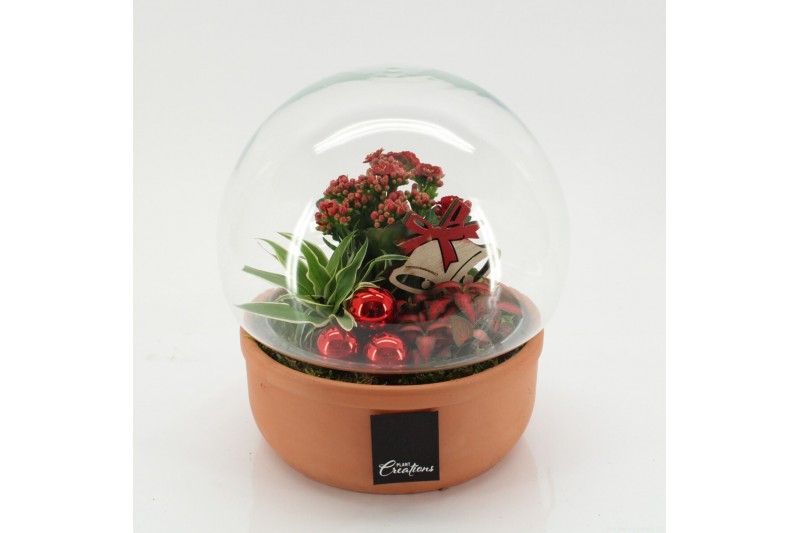 Arrangementen kerst XMAS-25262 Kerst creatie terrarium 3 pp 