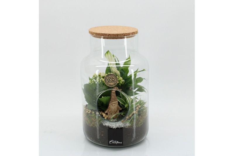 Arrangementen kerst XMAS-25224 Kerst creatie terrarium 3 pp 