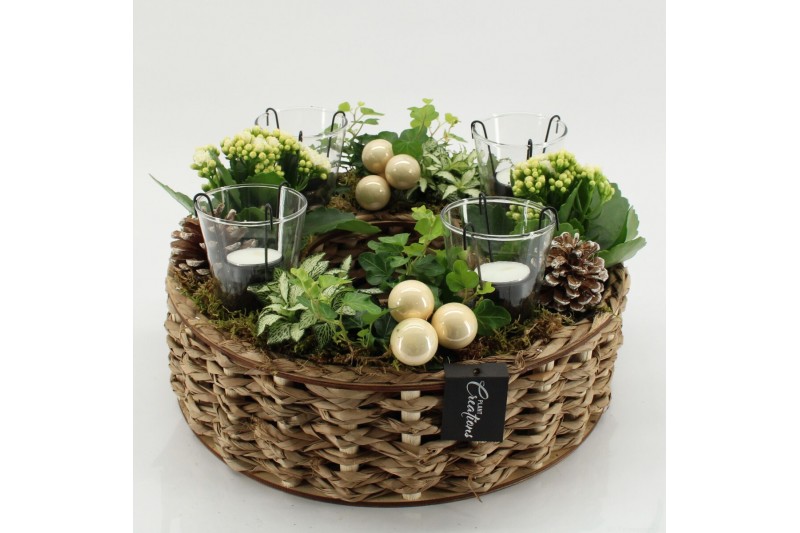 Arrangementen kerst ADV-2519W Advent creatie 6 pp 