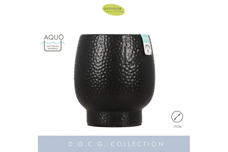 Keramische pot Abruzzo Black 17 cm Aquo2000 gram 