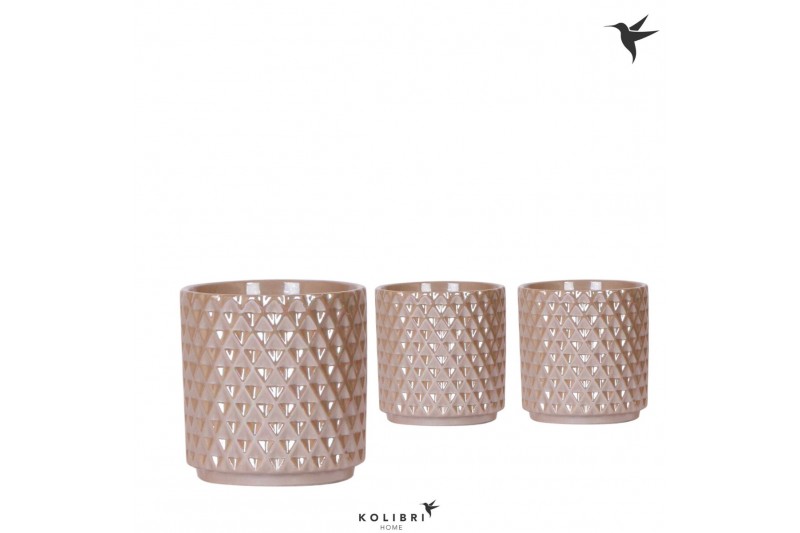 Keramische pot Kolibri Home Diamond Pearl pot sand 