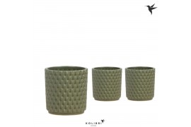 Keramische pot Kolibri Home Diamond pot green
